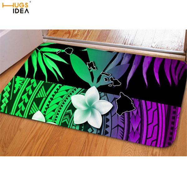 

carpets hugsidea polynesian plumeria home floor carpet for living room bedroom non-slip flannel kitchen mat rugs tapis alfombra