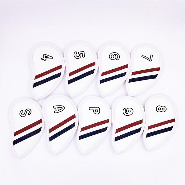 

complete set of clubs golf irons headcover pu leather club iron covers #4-9pas 2 colors