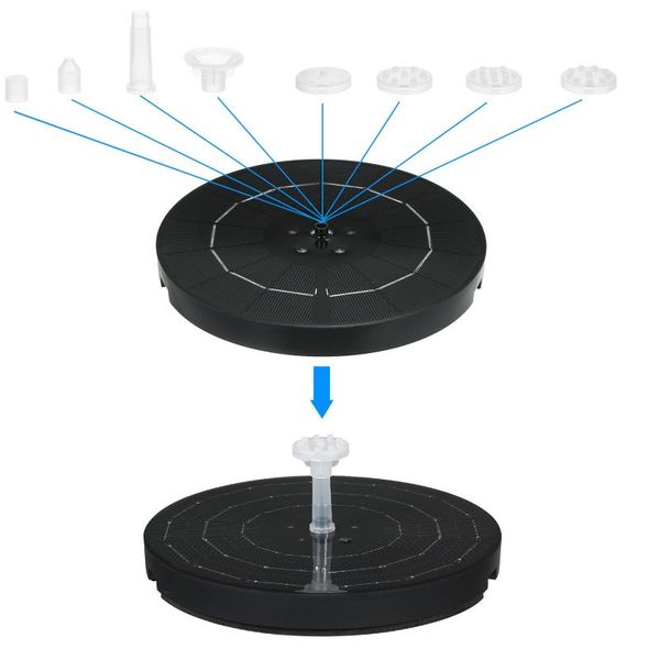 

garden decorations 3.8w solar-fountain with led lights,solar powered water-fountain pond swimming pools lawn decoration shower fountain