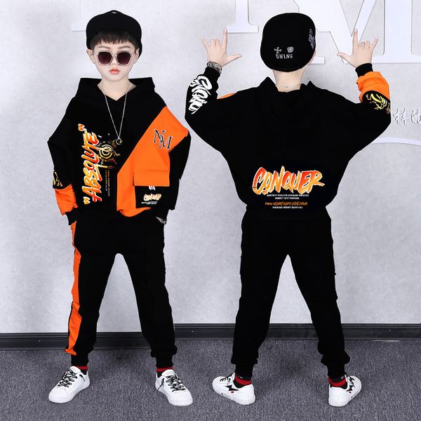 

2021 boys clothing set spring autumn casual kids clothes 4 6 8 10 12 13 14 years boys sports suit fashion children clothing, White