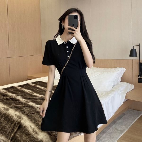 

casual dresses women's dresses goddess of temperament, small dress fresh and black, young korean fashion, summer, , pr7v, Black;gray