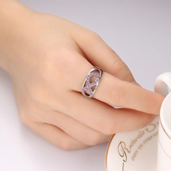 

wedding rings gorgor women stainless steel pattern pink ribbon mosaic rhinestone simplicity exquisite fashion accessories rc-287, Slivery;golden