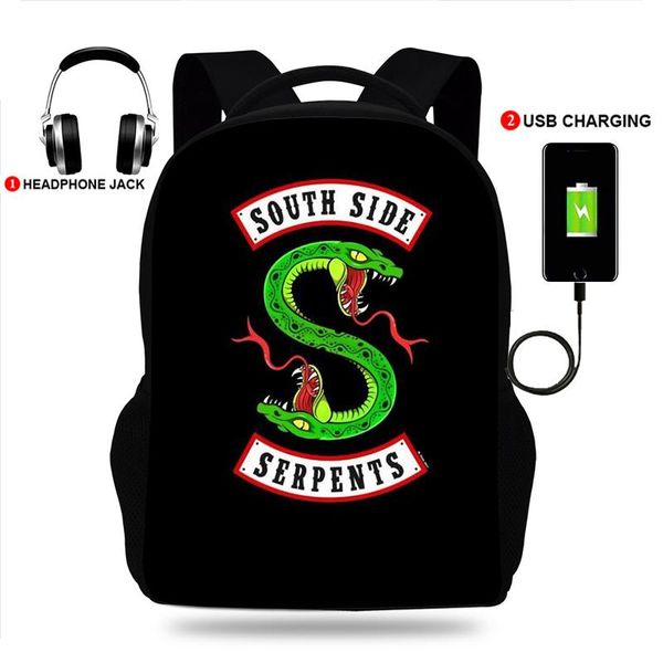 

school bags southside serpents riverdale multifunction backpack women men usb laptravel bag for teenage girls boys