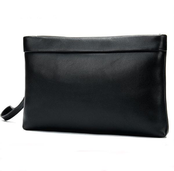 Fashion Design borse da uomo in vera pelle pochette portafogli borsa da lavoro coreana di grande capacità pochette in pelle bovina all'ingrosso 9849