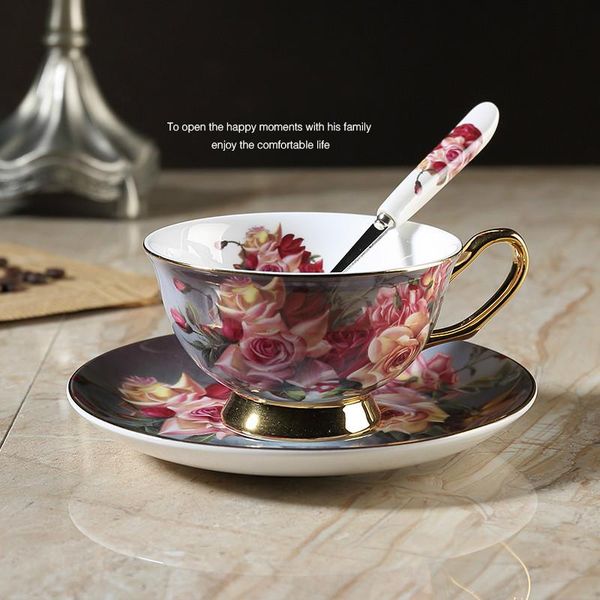 

cups & saucers european high-end bone china coffee cup creative british afternoon tea set phnom penh ceramic and saucer
