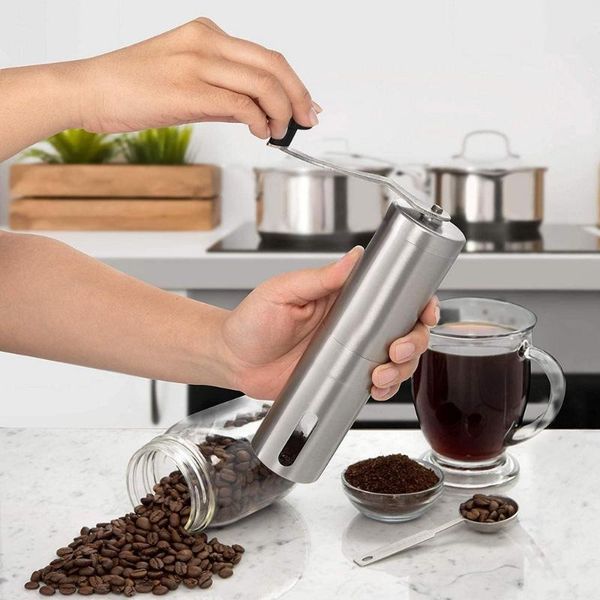 

manual coffee grinders grinder portable stainless steel maker corn nuts peppers spices grinding machine for office home