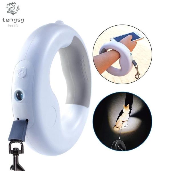 

pet products leash small and medium-sized dog with led light non-slip simple supplies collars & leashes