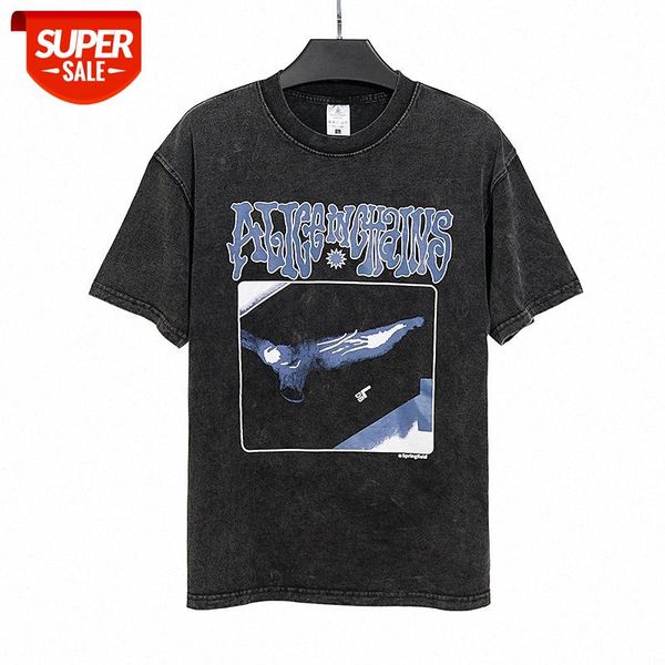 

streetwear men high street washed and worn loose round neck couple short-sleeved t-shirt #zm1k, White;black
