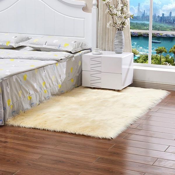 

carpets fluffy carpet rectangle square rug living room mat coffee table area bedroom floor warm foot pad doormat home textile