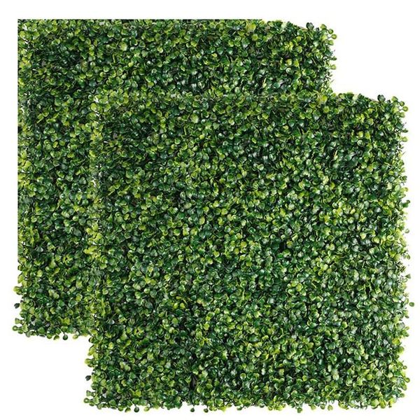 

novelty items 2pcs 20 x inch artificial boxwood panels privacy fence screen,protected grass wall outdoor indoor,ary hedge plant