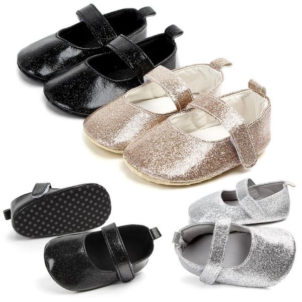 

leather baby girl moccasins soft moccs shoes glossy soled non-slip footwear crib first walkers