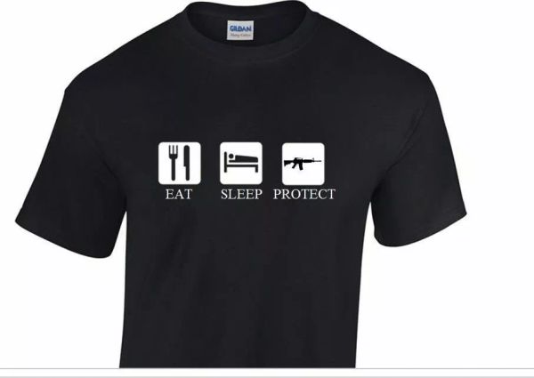 

eat sleep protect shoot t-shirt 2nd amendment pro gun ar-15 anti black tee shirt, White;black