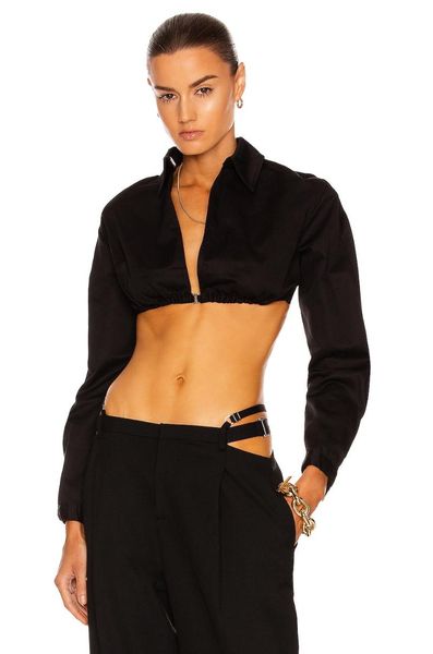 

women's blouses & shirts 2021fw autumn fashion women backless short long sleeve shirt blouse female casual ddxgz2 8.14, White