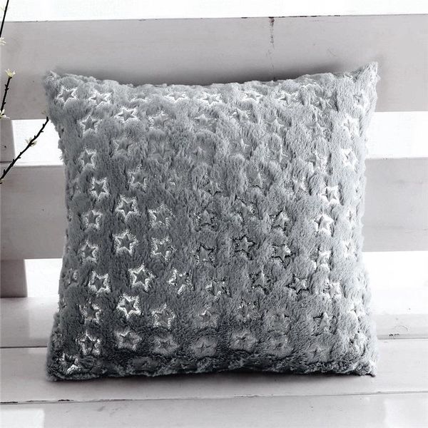 

cushion/decorative pillow bronzing stars square home decor cushion cover 43x43cm soft warm short plush pillowcase office sofa chair