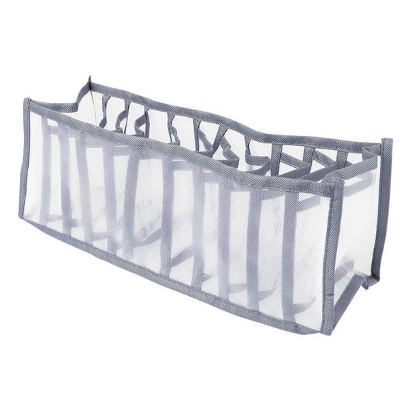 

storage boxes & bins 1pc underwear case multi-purpose grids (blue and grey)