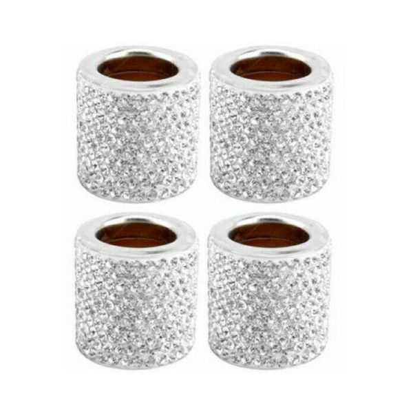 

interior decorations 4pcs universal car accessories bling rhinestone crystal seat headrest collar decor charms auto decoration supplies