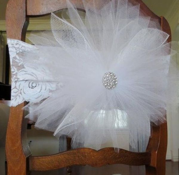 

2021 in stocks different colors wedding chair covers elegant lace 3d flower crystals chairs sashes decorations skirts zj006