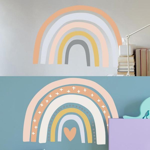 

wall stickers diy rainbow art candy color cartoon pattern wallpapers poster colorful decal for kid bedroom