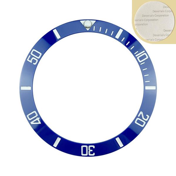 

repair tools & kits 38mm black/blue ceramic bezel insert for sub style divers men's watches replace accessories the dial parts