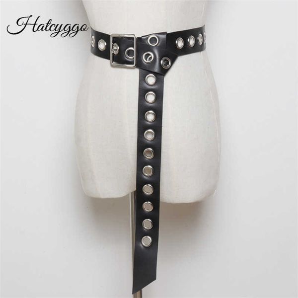 

elling fashion women pu leather belts hollow out air hole punk decoration belt designer casual solid color corset belts, Black;brown