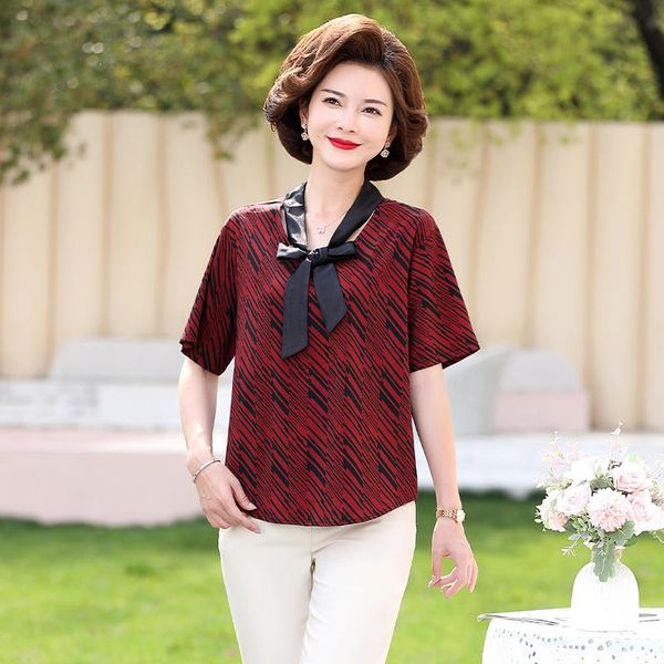 

women's t-shirt 2021 fashion spring and summer chiffon shirt women short-sleeved loose bottoming, White