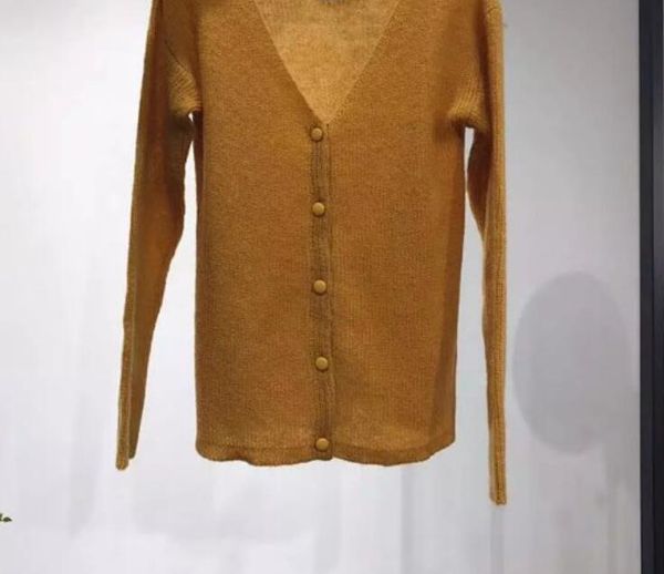 

women's knits & tees women sweater 2021 autumn and winter simple solid color v-neck loose mohair knit cardigan, White