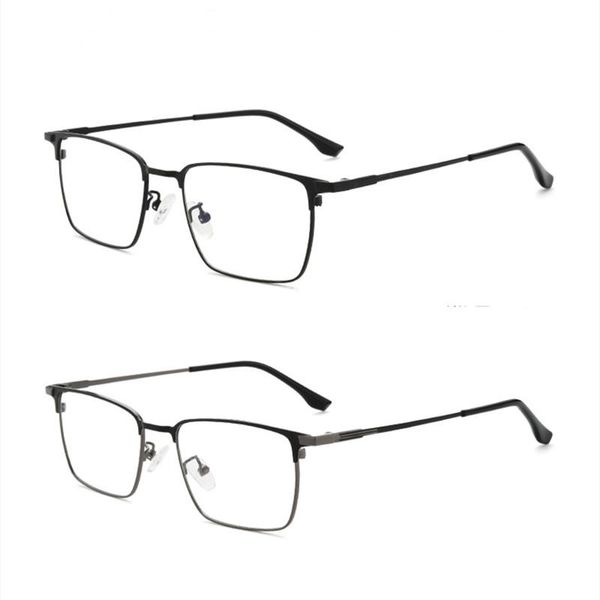 

fashion sunglasses frames non-magnetic alloy spectacle men's simple business eyeglasses women's light luxury fashionable myopia ey, Black