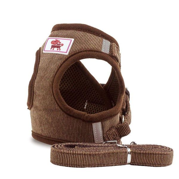 

dog collars & leashes pet for small large harness leash reflective breathable light mesh chest strap polyester puppy cats vest
