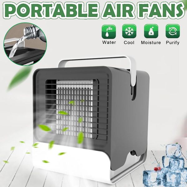 

electric fans usb mini desk fan 3in1 portable air cooler conditioner humidifier purifier deskcooling with 150ml water tank