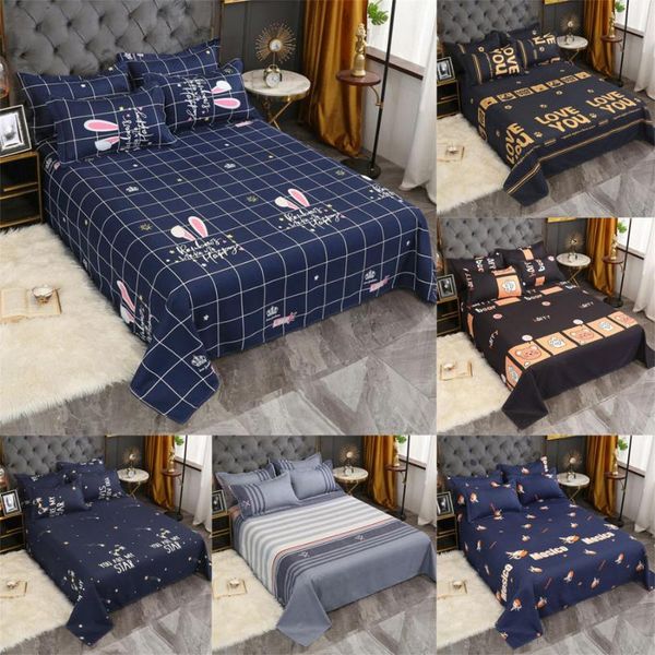 

sheets & sets cotton bed sheet single double queen king size bedsheet fashion cartoon pattern comfortable flat bedding 250x230