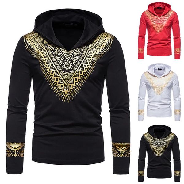

men's hoodies & sweatshirts ethnic dashiki male floral long sleeve winter warm hoodie pullovers casual pullover sweatshirt mens clothi, Black
