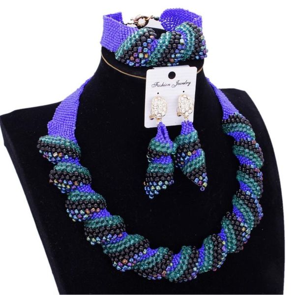 

earrings & necklace dudo jewelry american bracelet sets african godki luxury women set handmade 2021, Silver