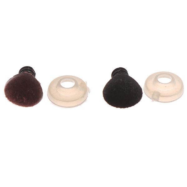 

10pcs 9*11mm black plush nose craft button animal safety nose for soft toys dolls accessories
