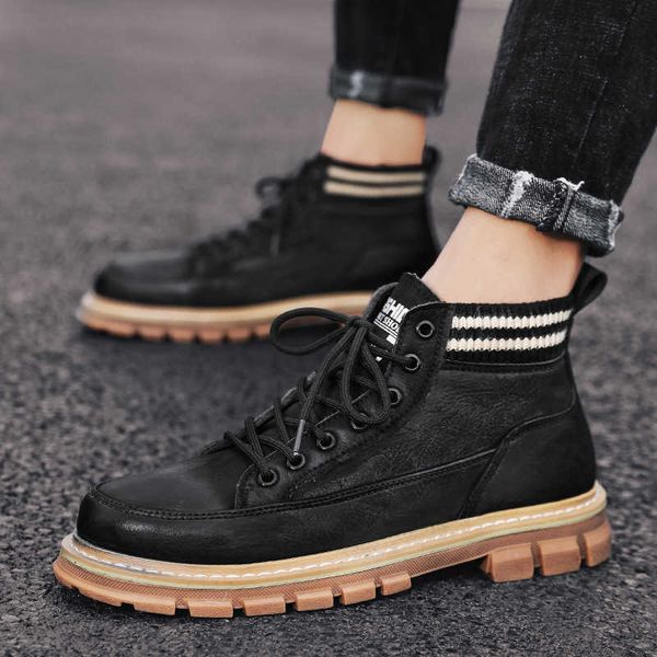 

martin boots men's high sho 2021 winter middle cotton fashion british