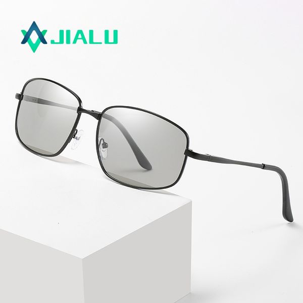 

2021 polarizing men's driving metal square glasses sunglasses 207 color change