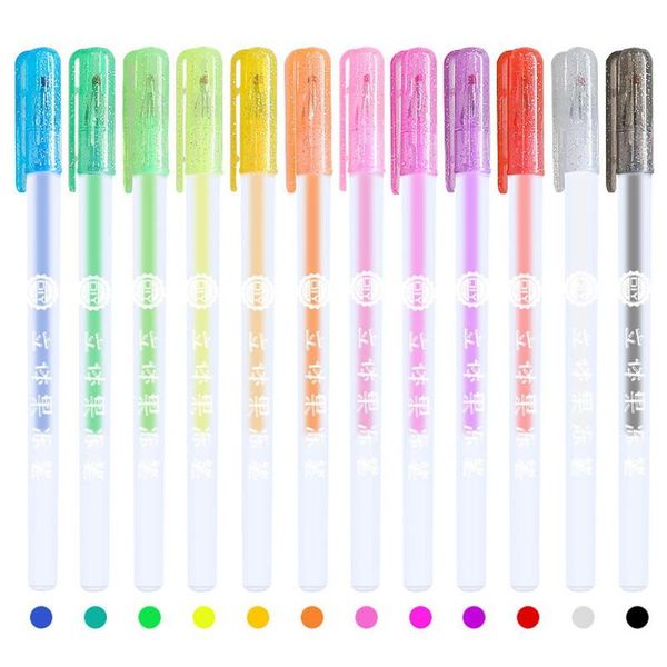 

gift sets 3d glossy jelly ink pen set colorful diy fluorescent graffiti gel for kids puo88