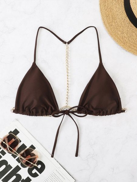 

solid tie front bikini w2nr#, White;black