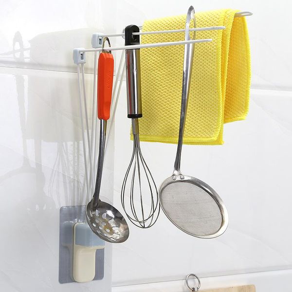 

bathroom storage & organization hook towel paste bar rotating rack kitchen wall-mounted