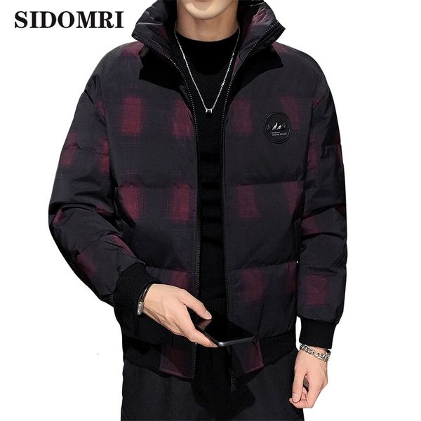 

men's down jacket 90% white duck coats new short handsome trend thickened warm winter casual coat, Black