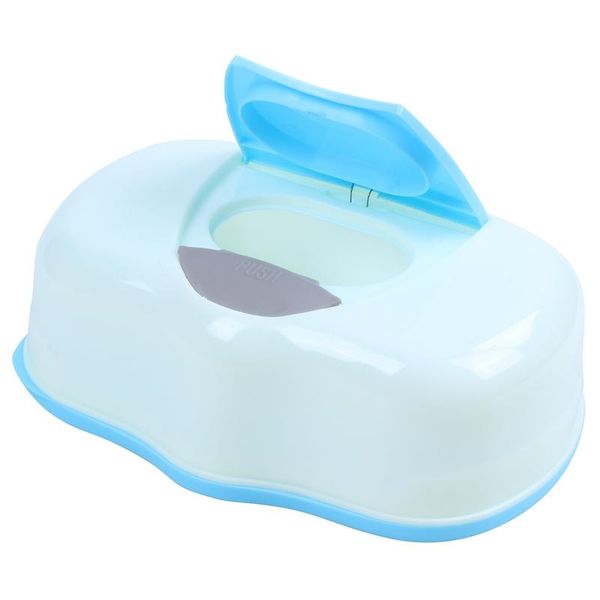 

tissue boxes & napkins wet box plastic automatic case real baby wipes press -up design home holder accessories blue