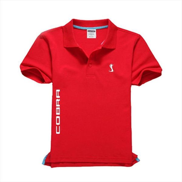 

cobra shirt men polo cotton short sleeve brands jerseys, White;black