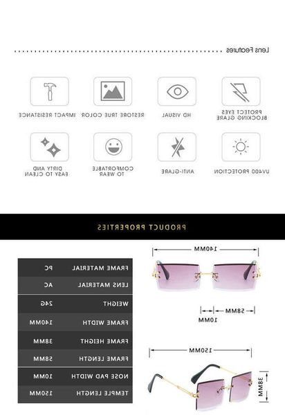 

sunglasses sunglasses retro brand designer fashion random gradient sunglasses inks cutting lens women framellose glasses, Black