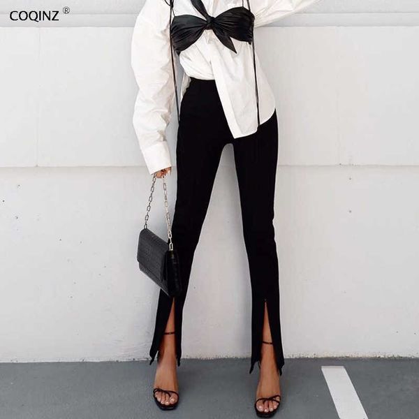 

sweatpants women streetwear woman flare pants high waist womens winter clothes trousers bell bottoms leggings 20442p 210712, Black;white