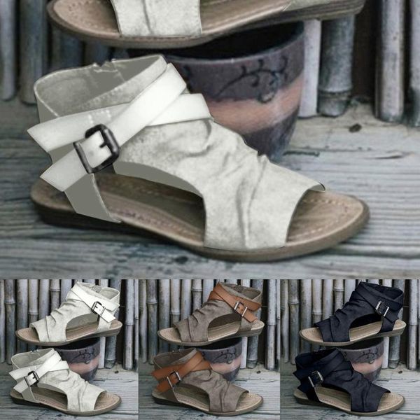 

sandals fashion casual fish mouth hollow low heel flat large size women's breathable comfort summer beach shoes plus d16#, Black