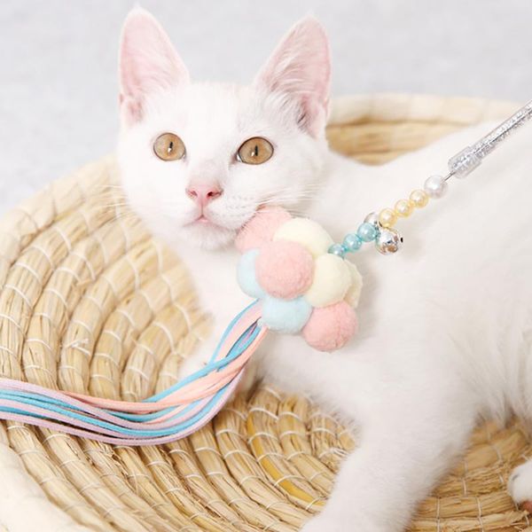

pet toy fairy cat stick with tassel bell products funny for cats catcher teaser toys