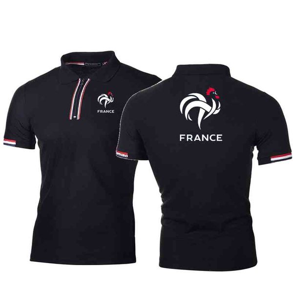 

men's polo leisure brand, golf tennis shirt, busins, breathable, short sv, lapel and zipper, summer, new fashion, White;black