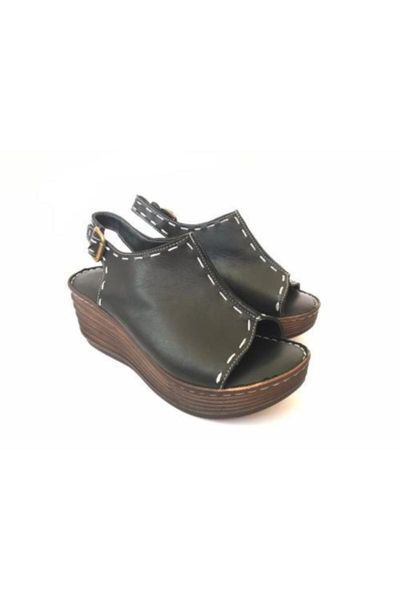 

sandals women's black genuine leather