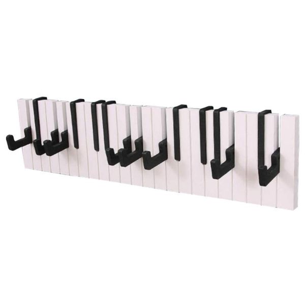 

hooks & rails 1pcs simple unique household storage wooden clothes hook creative hanger wall organizer key decorative piano keyboard hang