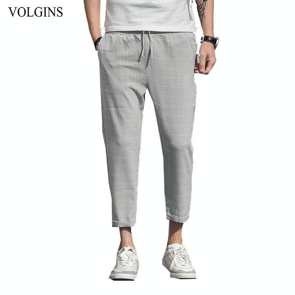 

men's pants streetwear 2021 mens plaid slim fit dress men plus size casual for menrousers, Black