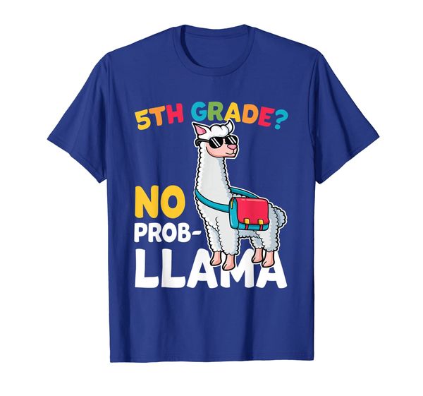

5th Grade No Prob-Llama Funny Back To School Llama Alpaca T-Shirt, Mainly pictures